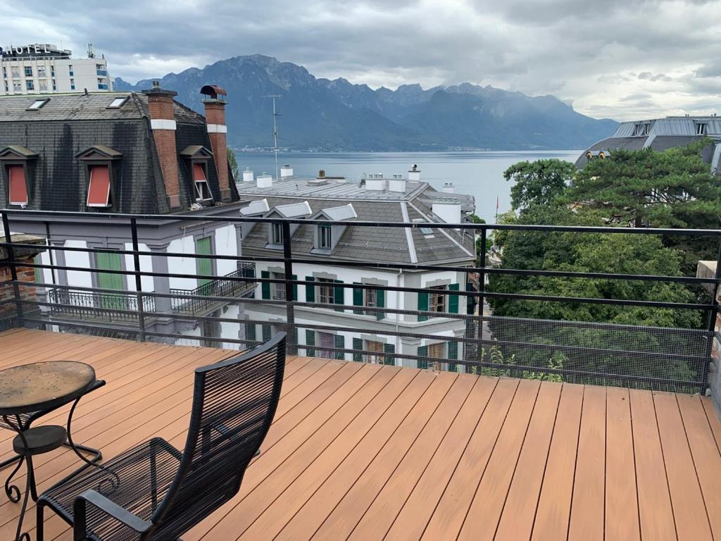 Apartamento Loft With Rooftop, Stunning View Of The Lake! Montreux Exterior foto